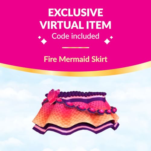 Royale High 3” Fire Mermaid Fashion Doll - 1 Figure with 9 Fashion Accessories - Virtual Item Code Included - Series 3 - Ages 5+