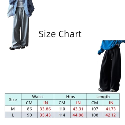 LsojbKjng Jogger Calças para Mulheres Cintura Elástica Calça de Moletom Wide Leg para Treino Atlétic