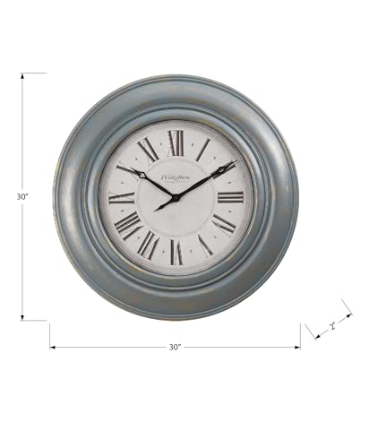 Reloj de pared redondo Monarch 30 pulgadas azul antiguo miniatura 3