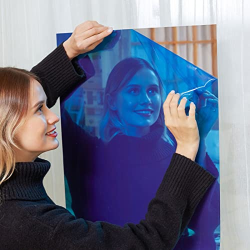 Carrelage autocollant en papier miroir HD sans cadre pour chambre à coucher ou salle de bain - Matériaux faits à la main - Dimensions : 90 x 100 cm Cover