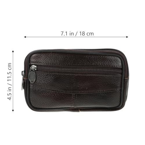Riñonera resistente para teléfono evita bolsillos llenos bolso hombre PU 2