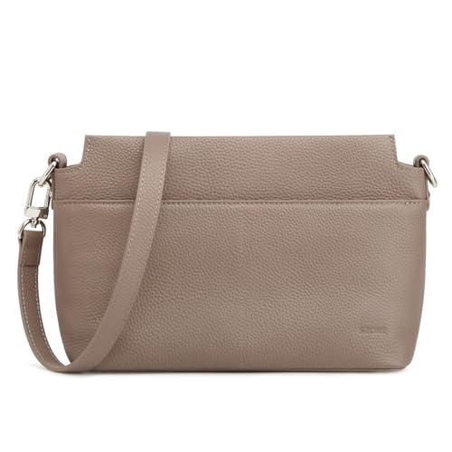 Image of S-ZONE Crossbody Bags for Women Genuine Leather Purses Small Shoulder Bag Designer with Adjustable Strap