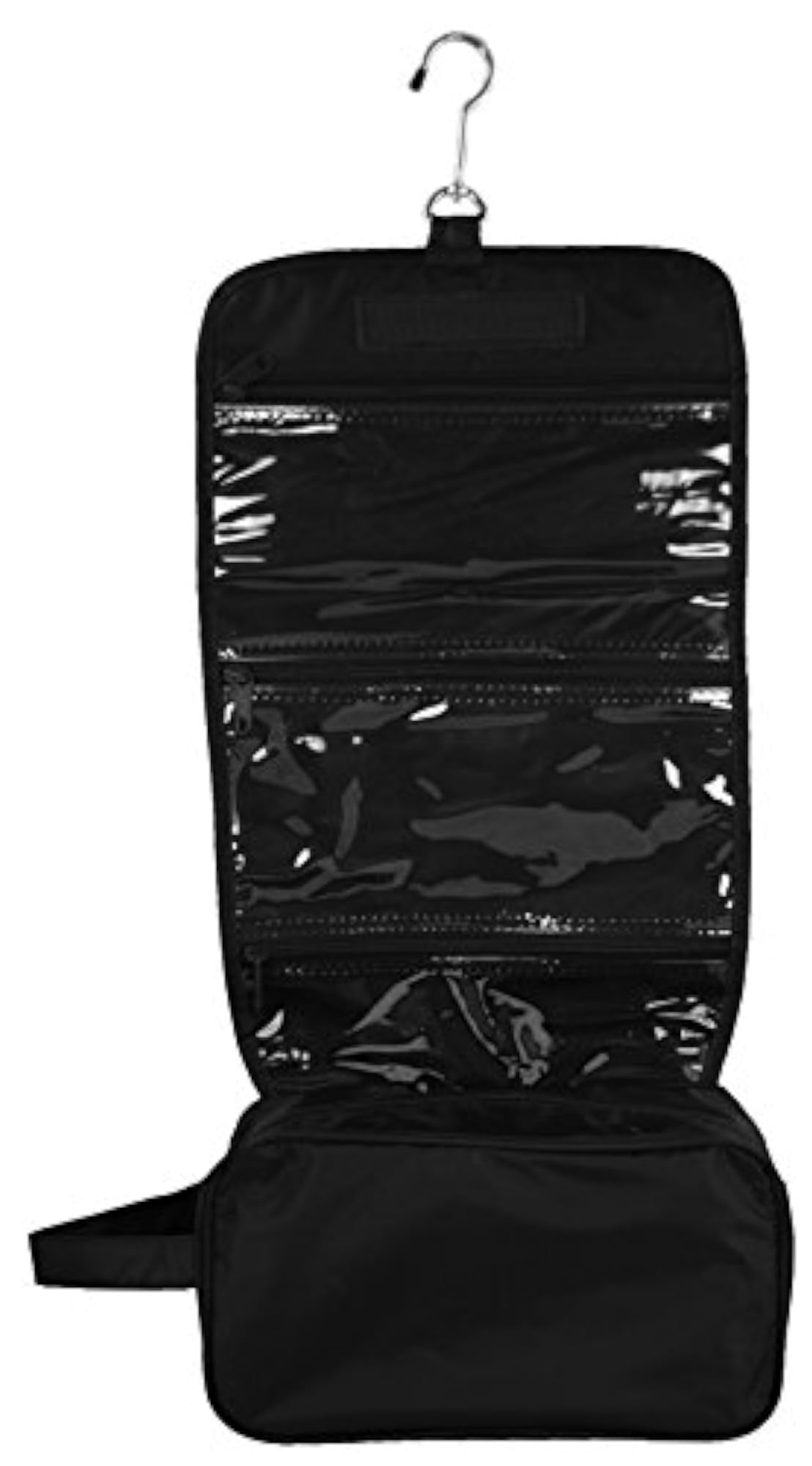 Hanging Toiletry Bag, Black Travel Organizer