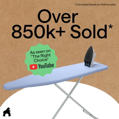 Image of Gorilla Grip Reflective Silicone Ironing Board Cover, 15x54, Fits Large and Standard Boards, Pads Resist Scorching and Staining, Elastic Edge Covers, Thick Padding, No Fasteners Needed, Blue