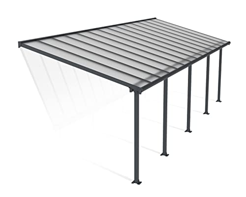Canopia by Palram Terrassenüberdachung Alu Olympia 3X8.51 Polycarbonat Hohlkammerplatten Pergola 860 x 295 cm Grau zur Überdachung ihrer Terrasse Canopia by Palram Terrassenüberdachung Alu Olympia 3X8.51 Polycarbonat Hohlkammerplatten Pergola 860 x 295 cm Grau zur Überdachung ihrer Terrasse