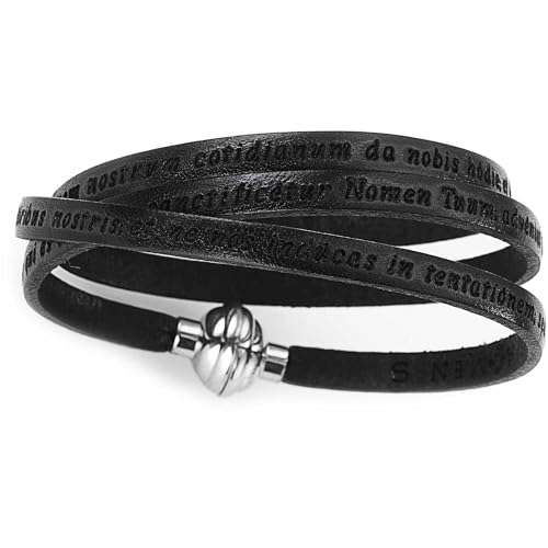 Thierry Mugler Amen Bracelet en cuir Collection Classic – Couleur Noir – Taille 54 Padre Nostro Latino