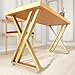 Metal Industrial Gold Dining Modern Table Legs 28 inch Desk Legs Base Cast Iron Welding Wrought Iron Coffee Table Bench Legs Night Stand Office Table Triangle Shape Black DIY 28