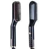 Haarglätter Bürste, 3 Temperatureinstellungen 30S PTC Schnelles Aufheizen Haarglättbürste mit Iron, 3 in 1 Verbrühungsschutz Glättbürste Elektrischer Haarglättungsbürste