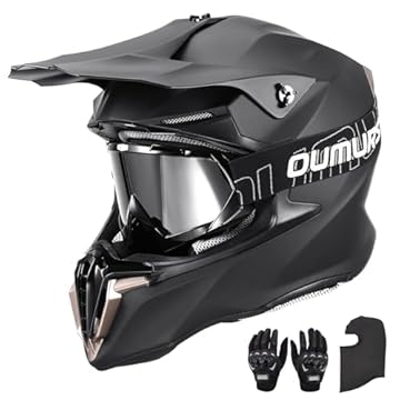 black dirt bike helmet
