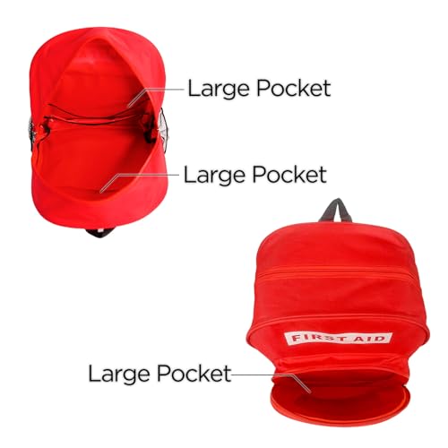 First Aid Backpack, Emergency Medical Backpack, Waterproof & Large Capacity, Empty First Aid Bag, Ideal for Home Office EMT Paramedics - Image 5