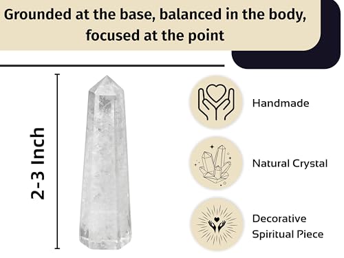 Image of Certified Clear Quartz Crystal Tower Obelisk Point For Chakra