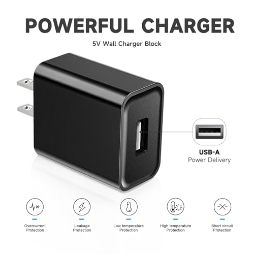 Image of 5V USB Wall Power Adaptor Charger Block for Roku Streaming Stick 3500 3600 3800, Express Plus /4k+, Roku Premier /Plus,Fire TV Stick, Voice Remote Pro & 2nd,Premiere+ 3920 /3921,Chromecast Cable