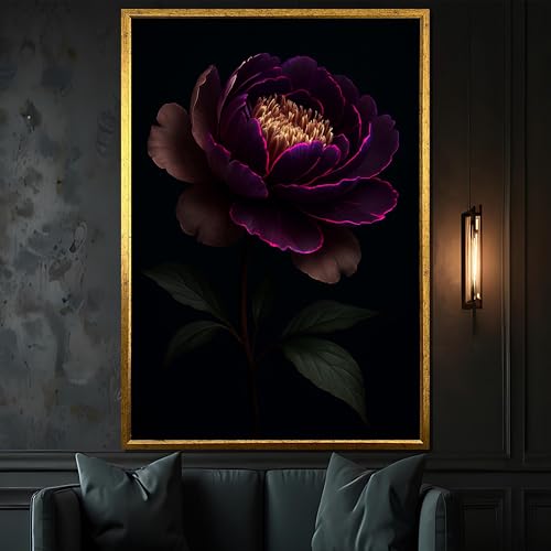 Toile XINBAO Midnight Bloom grand format habillage mur vide 80x110