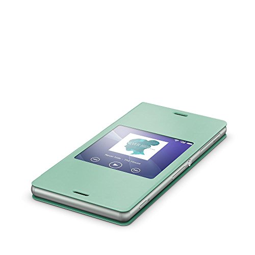 Sony SCR24   Funda para móvil Sony Xperia Z3 (con función ventana), verde