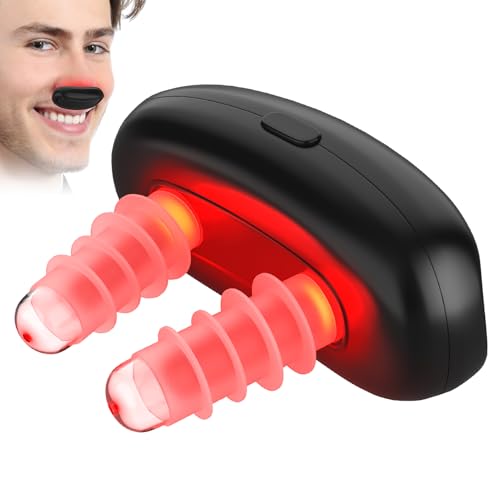 Red Light Nasal Device 650nm Portable Nose Care with 3 Modes & Auto-Off Relieves Dryness Cold for Home and Travel