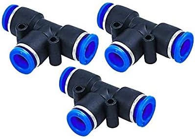 Air Suspension Fittings - 3/8" Push-In To 3/8" 3-Way Tee Union (2-Piece Set) Air Ride Brass Fittings - Foto 5