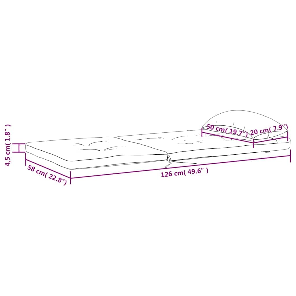 vidaXL Cojines para Silla Adirondack 2 uds Tela Oxford Color Crema, cojín, cojín para Silla de jardín, cojín para Tumbona, cojín para Silla