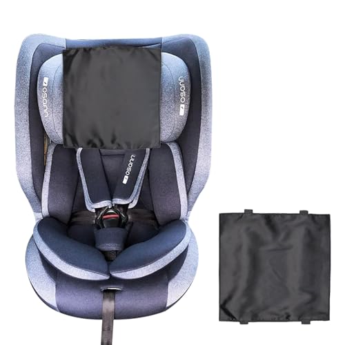 Image of 2 Pack Satin Car Seat Headrest Cover for Babies Satin Baby Car Seat Hair Protector Soft Silk Feeling Headrest Cover for Hair Protection Black