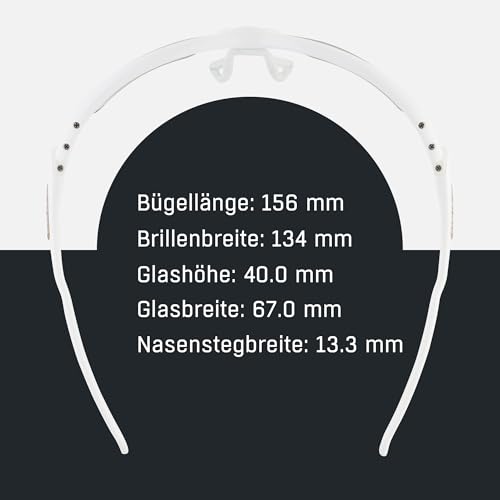ALPINA TWIST FIVE S HR V - Selbsttönende, Bruchfeste & Beschlagfreie Sport- & Fahrradbrille Mit 100% UV-Schutz Für Erwachsene, white gloss, One Size