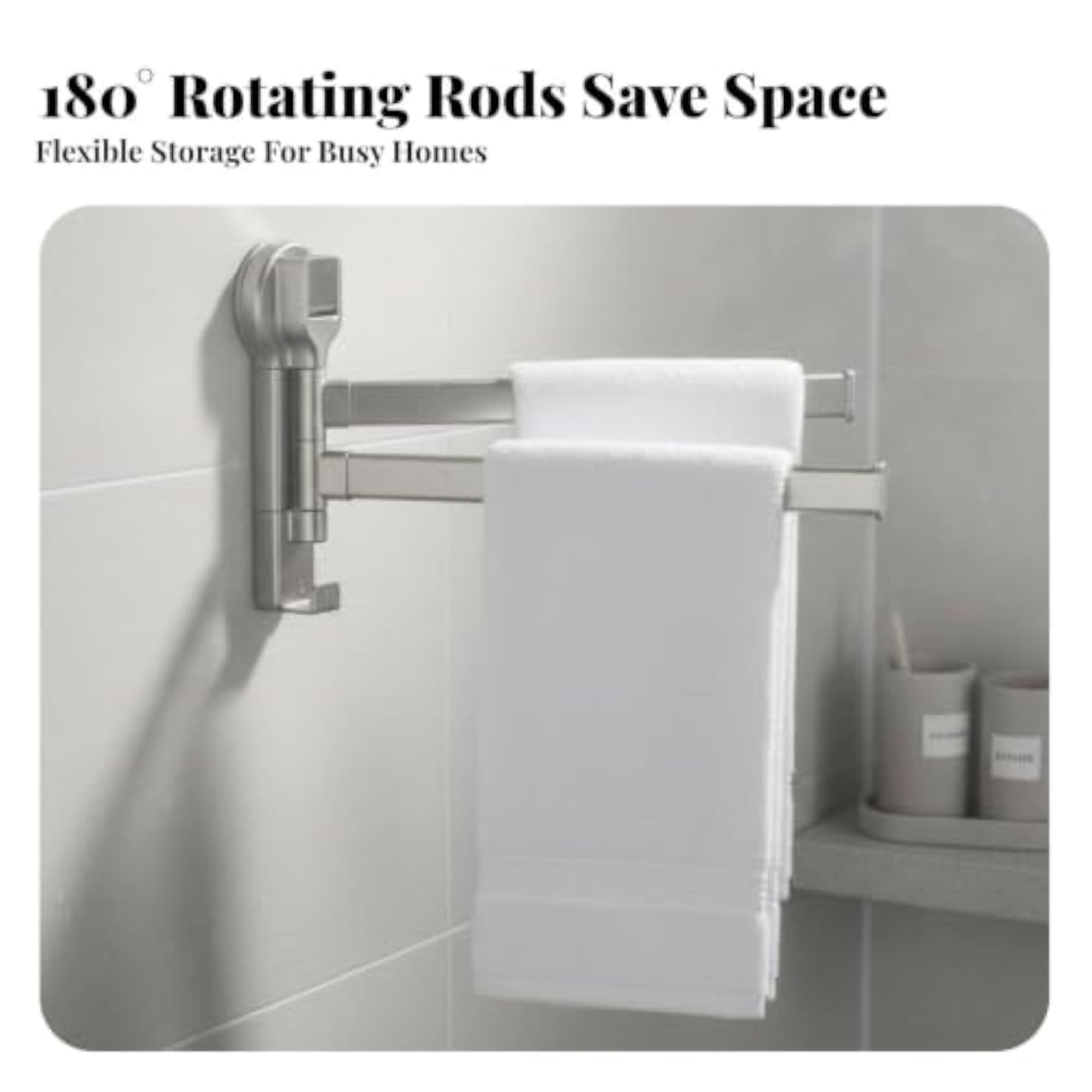 Rotating Bar Towel Hanger, Drill Installation