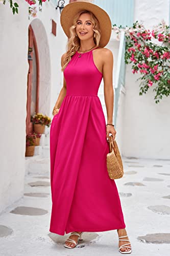 Image of KILIG Women's Summer Floral Beach Flowy Split Maxi Long Dresses