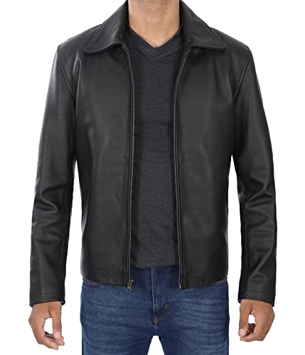 Decrum Leather Jacket Men - Casual Stylish Cowhide Leather Jackets for Men