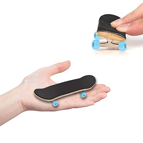 TARSHYRY Mini Monopatín Profesional con Diapasón, Juguete de Ensamblaje DIY de Madera de Arce, Niños (Azul Claro)