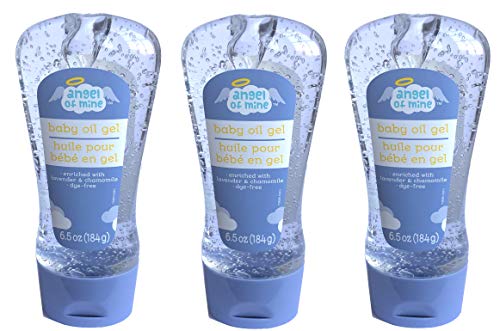 Angel of Mine Lavender and Chamomile Scented Baby Oil Gel 6.5 oz.- Pack of 3