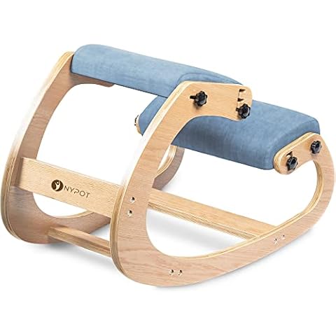 NYPOT Ergonomischer Kniestuhl - Verstellbarer Schaukelkniestuhl Haltungsstuhl - Bürostuhl aus Holz zur Linderung Cover