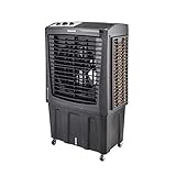 Honeywell Rated, ETL Certified Outdoor-Safe with GFCI Cord, 2800 CFM, Gray Portable Evaporative Swamp Cooler & Fan