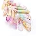 ARATLENCH Acrylic Pendant necklace Earrings – Long Statement Leaf Charm Necklace Tortoise Resin Palm Leaf Earrings Fashion Necklaces Earrings for Women (Floral -earrings)