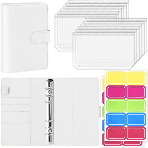 Antner A6 Budget Binder with Zipper Cash Envelopes for Money Organizer &…