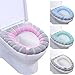 Dreamark 4 Pezzi Copri WC Lavabile. Copriwater Universale Caldo in Peluche per Toilette.Copri Sedile WC Morbido Invernale.Sedile WC Estensibili.Cuscino Water Lavabile.