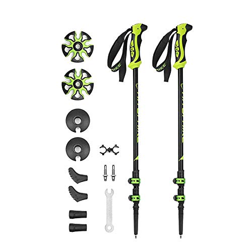Bâtons de randonnée en carbone 3K légers avec bracelet brodé élégant pour alpinisme