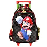 Mochila de Rodinha e Costas Super Mario Black Luxcel