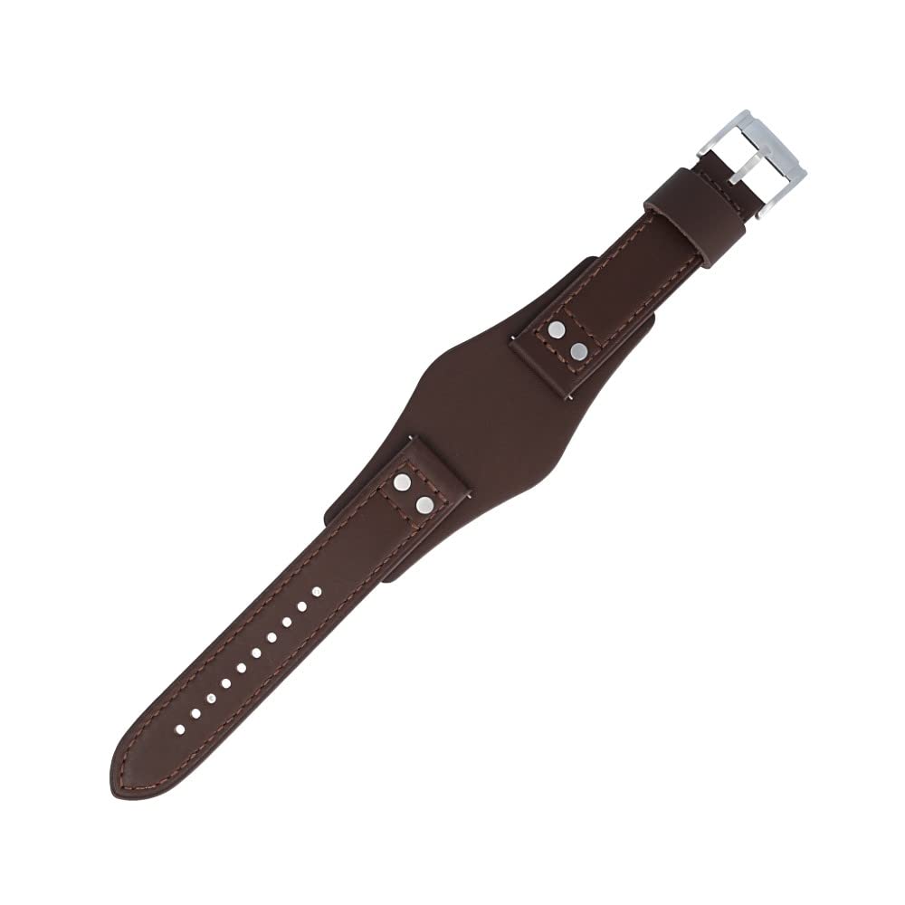 Fossil Uhrenarmband 22mm Leder Braun Silber - CH-2891 | LB-CH2891