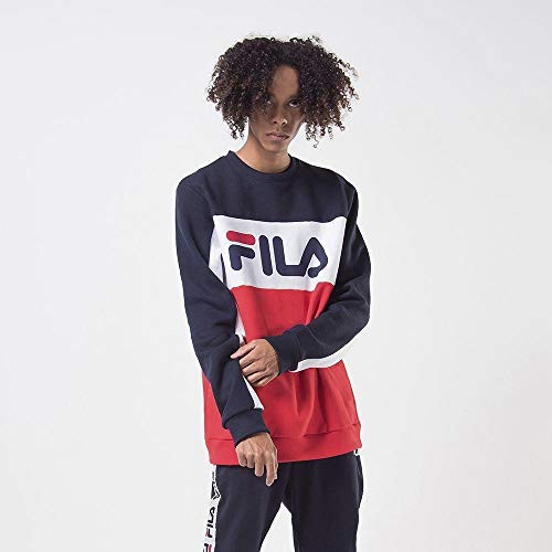 CASACO MOLETOM MASCULINO FILA LETTER COLORS Cor:Azul e Vermelho;Tamanho:P