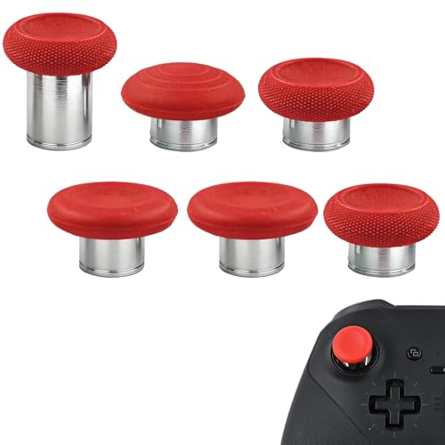 6 in 1 Elite Series 2 Thumbsticks for Xbox Elite Series 2 Controller(Red)