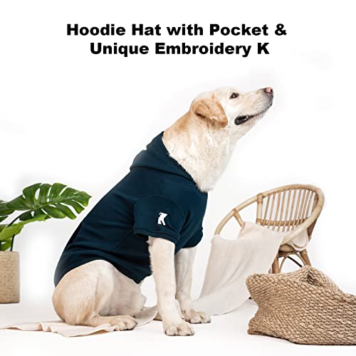 Koneseve Dog Hoodie Fleece Puppy Clothes Warm Sweater With Hat For Small Dogs Cat Hooded Shirt Kitten Pet Basic Hoodies Sweatshirt With Pocket Doggie Soft Winter Coat Apparel (Blue Xl) #TOP3