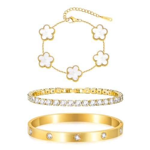 Bracelet Tennis Femme Zirconia anti-ternissement en acier inoxydable