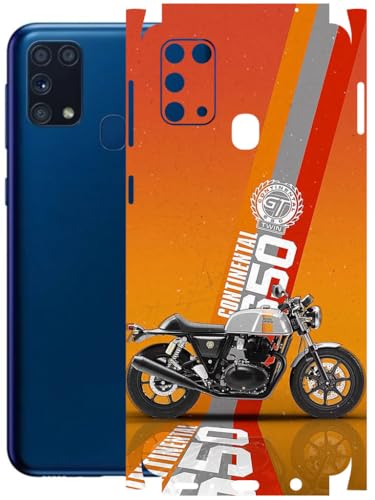 Image of AtOdds - Full Body Back Screen Guard Protector Film - Lamination Wrap Skin Sticker Compatible with Samsung Galaxy M31 | Scratchproof Matte Finish (Bullet)
