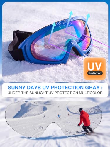 Dizywiee Kids Ski Goggles 2-Pack