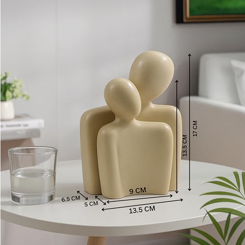 Image of CraftVatika Romantic Couple Statue Home Decoration Items for Living Room, Modern Abstract Couple Sculpture Set, Valentine Gift for Girlfriend Boyfriend Husband Wife Her Him, Table Decor Home