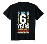 6 Geburtstag Shirt Junge Mädchen 6 Geschenke