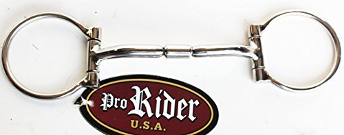 PRORIDER SS Straight Roller 5" Mouth Snaffle D-Ring Training Horse BIT TACK 35560B