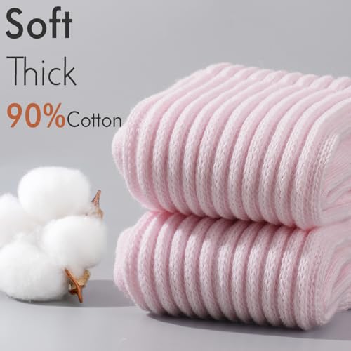 Image of HONGTEYA Slouchy Crew Socks For Women,Scrunch Cotton Cozy Workout Socks | Mid Calf Scrunch Boot Socks Size 5-11, Cozy Slouch Casual Athletic Socks, All Season Gifts For Women