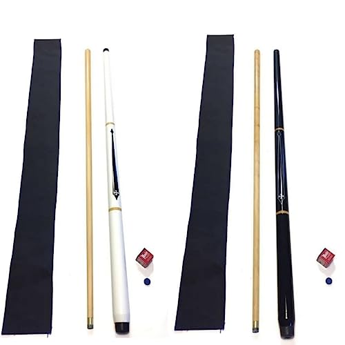 Kit Com 2 Tacos Sinuca Bilhar Profissional Cruz Preto/branco (Preto/Branco)