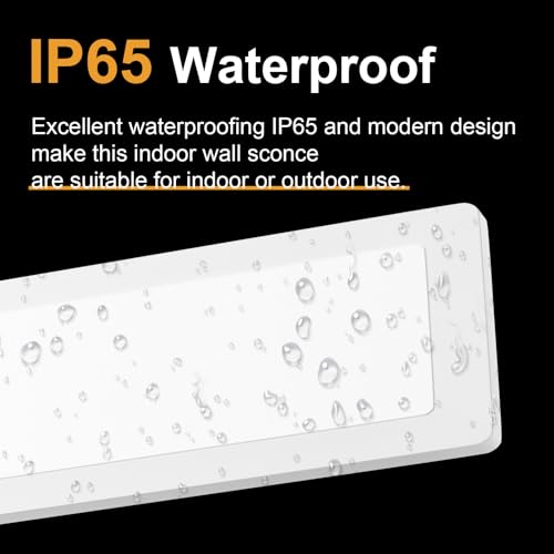 Image of Aipsun Porch Wall Lights 56.3inch Long Strip Modern Outdoor Wall Light Fixture, White Wall Mount Lighting Sconce Exterior Lights Wall Sconce 3000K for House Living Room Corridor(1 Pack)