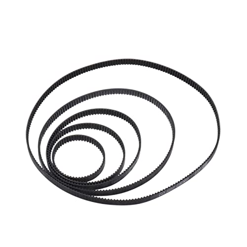 JEWEDECO 6-Pack GT2 Closed Loop Synchronous Timing Belts for 3D Printers 6mm Rubber Belts Teeth for Enhanced Performance