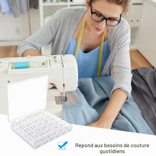 36pcs Canette Machine A Coudre Singer, Accessoires Couture, Canettes De Couture, Canettes De Machine À Coudre Transparentes Avec Boîte De Rangement, Bobines Universelles En Plastique De Haute Qualité – vue 7